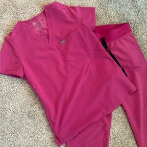 Figs scrubs electric orchid XXSP Catarina top & Livingston pants (rare color!)